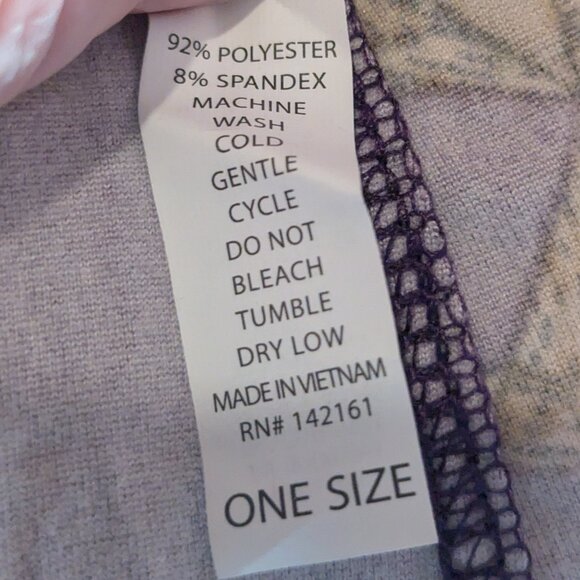 LuLaRoe OS Purple Brown Bear Print Leggings - Picture 4 of 4